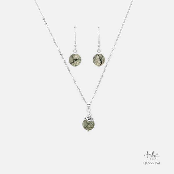 Green Rutilated Quartz Jewelry set HC999194