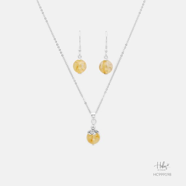 Yellow Rutilated Quartz Jewelry set HC999198