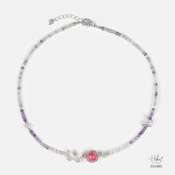 Crystal Wings Rhodonite Choker 555485