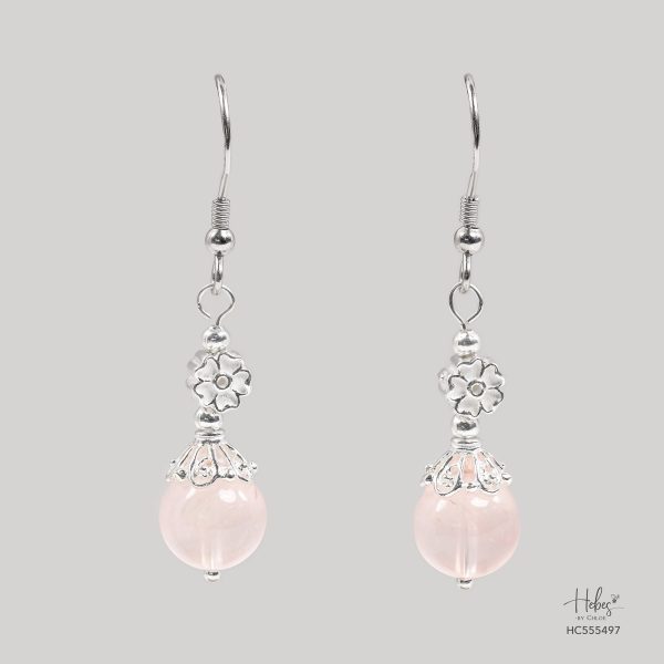 Winter Blessings Crystal Wings Rose Quartz Earrings 555497