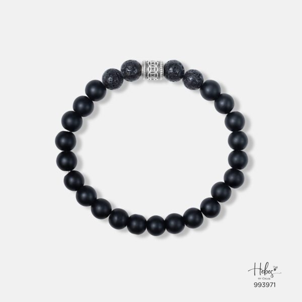 The Emperor Black Onyx with Lava Stone Bracelet 993971