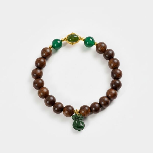 Vietnamese Agarwood Agate with Money Pouch Bracelet (8mm) 994222