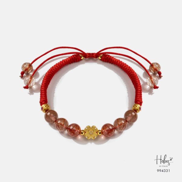 Mantra Red Rutilated Wealth Bracelet 994331