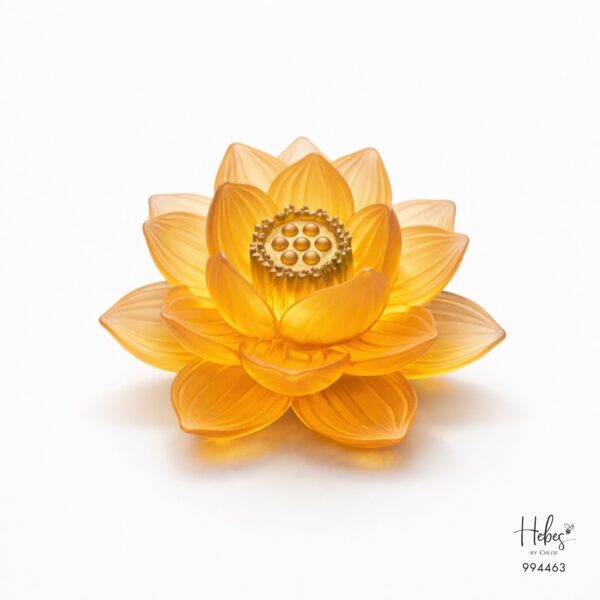 Amber Glow Glass Lotus Incense Burner 994463