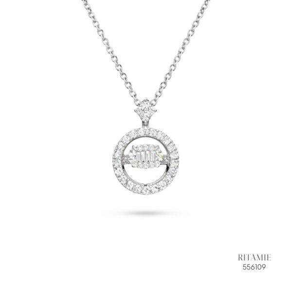 The Luminous Galaxy Silver Moissanite Necklace 556109