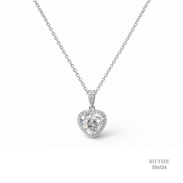 The Infinite Love Silver Moissanite Necklace 556124