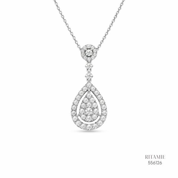 The Pearly Grace Silver Moissanite Necklace 556126