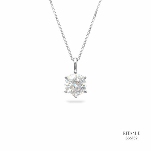 The Pure Radiance Silver Moissanite Necklace 556132