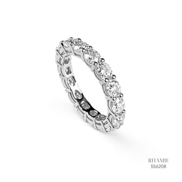 Oval Brilliance Silver Moissanite Ring 556208