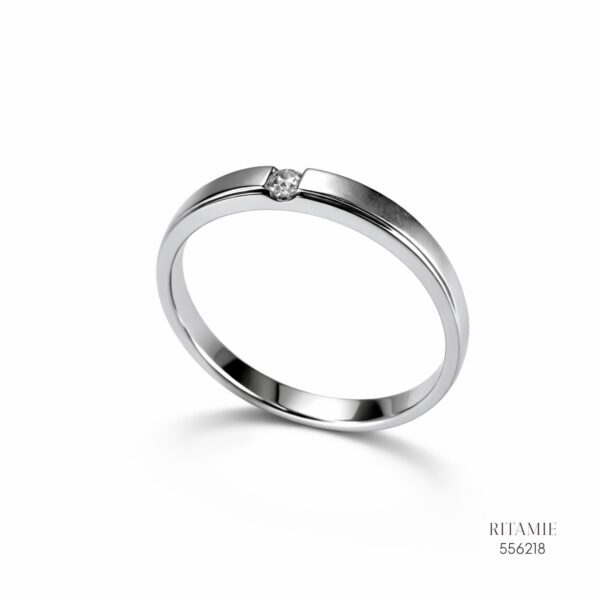 Minimalist Tension Moissanite Silver Ring 556218