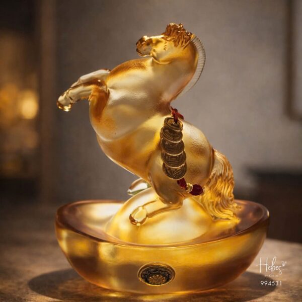 Crystal Feng Shui Celestial Horse of Prosperity Statue 994531