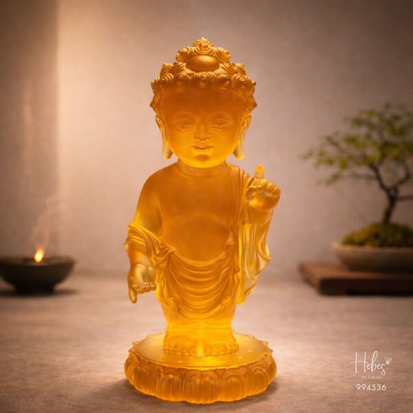 Crystal Feng Shui Enlightened Buddha Statue 994536