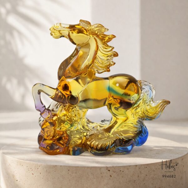Crystal Fengshui Wealth Horse Statue 994682