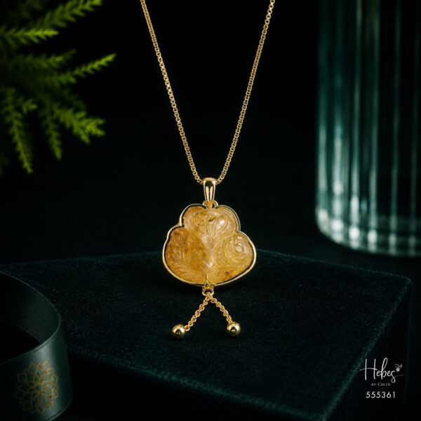 Fox Spirit Brown Rutilated Quartz Pendant 555361