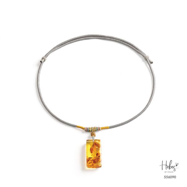 Amber Golden Bar Necklace 556090