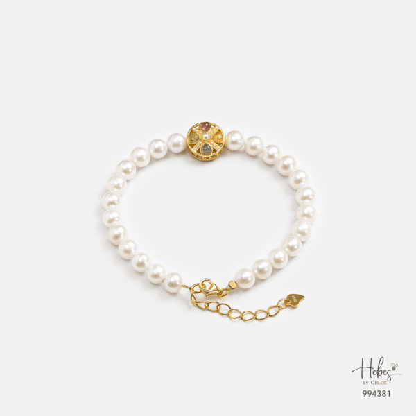 Akoya Pearl Halo Tourmaline Bracelet 994381