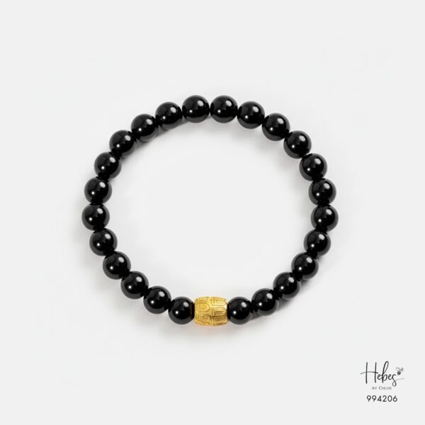 The Emperor Black Agate Gold Lu Feng Bracelet 994206