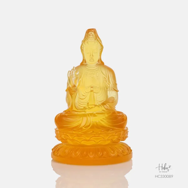 Crystal Feng Shui Kuan Yin Buddha Statue HC330089