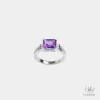 Amethyst 14K Gold Diamond Ring HC550106
