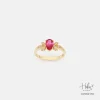 Ruby 14K Gold Diamond Ring HC550178