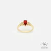Red Spinel 14K Gold Diamond Ring HC550192