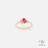 Ruby 14K Gold Diamond Ring HC550202
