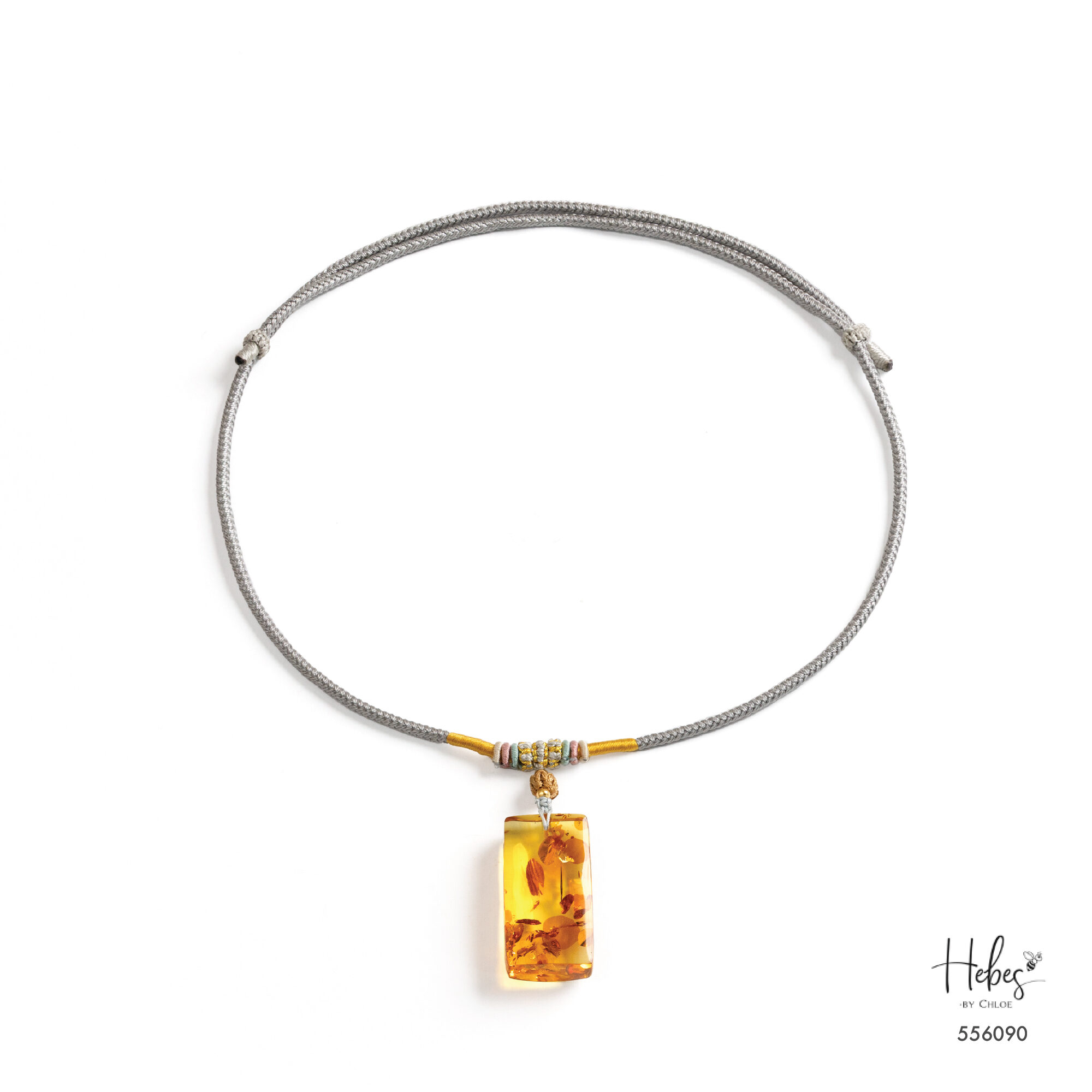Amber Golden Bar Necklace 556090