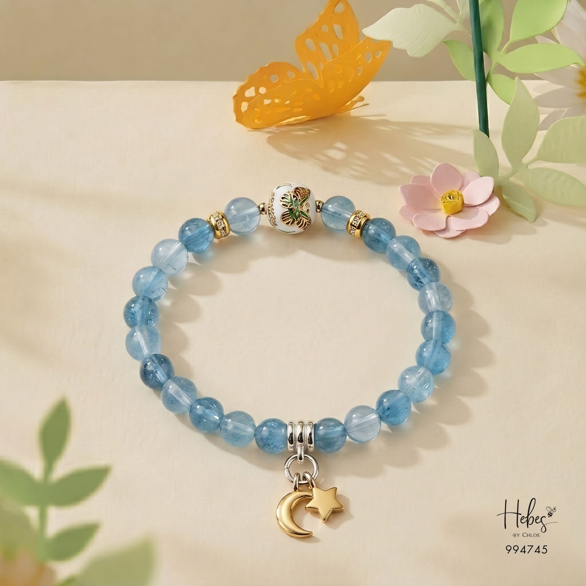 Aquamarine Starry Night Bracelet 994745