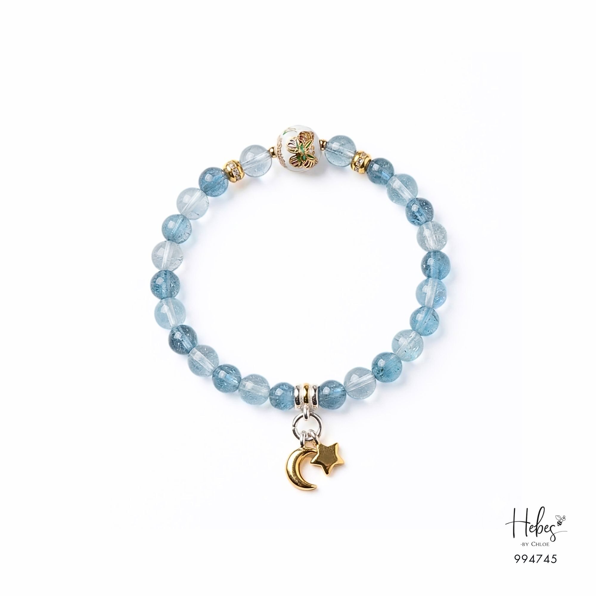 Aquamarine Starry Night Bracelet 994745